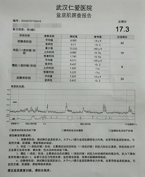 盆底肌检查报告